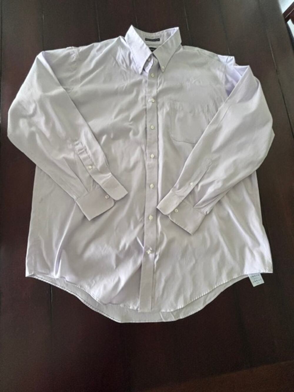 Lands' End Men's No‎ Iron Pinpoint Oxford Shirt 18-37 Big & Tall Light Lavender
